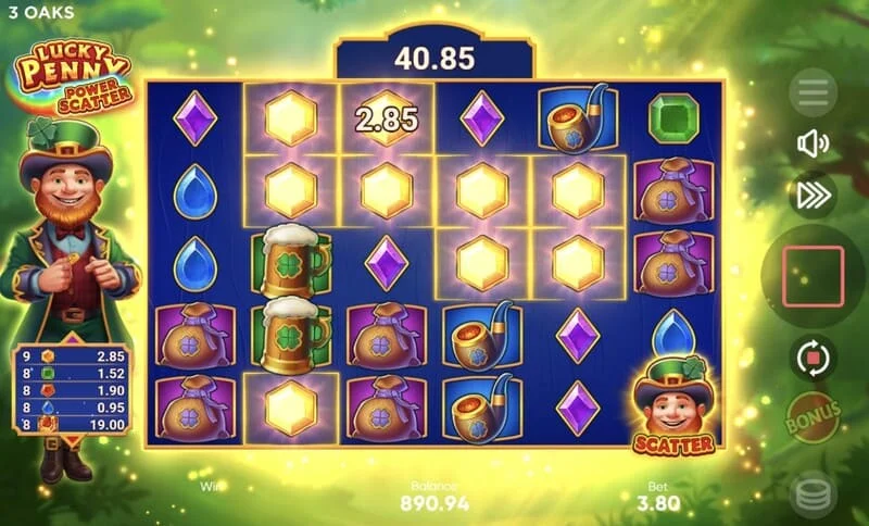 Lucky Penny Power Scatter - Game dasar dengan penghilangan berjenjang dan pengganda akumulatif